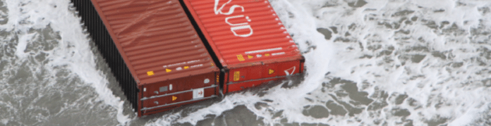 containers op Noordzee